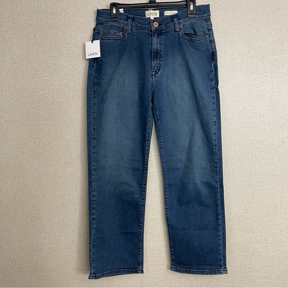 JAEN WOMEN’S HIGH-RISE MOM JEANS LINCOLN SKY BLUE 30 NAVY